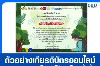 เกียรติบัตรออนไลน์ฟรี ทำข้อสอบวัดระดับความรู้ เรื่อง หลักสูตรการจัดการขยะอย่างถูกวิธี และการอนุรักษ์สิ่งแวดล้อม 2025