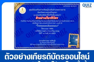 เกียรติบัตรออนไลน์ฟรี ทำข้อสอบวัดระดับความรู้ เรื่อง โรคหลอดเลือดสมอง 2025