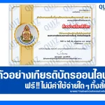 เกียรติบัตรออนไลน์ฟรี ทำข้อสอบวัดระดับความรู้ เรื่อง หลักสูตรแนวทางการจัดประสบการณ์การเรียนรู้ สำหรับเด็กปฐมวัย 2025