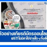 เกียรติบัตรออนไลน์ฟรี ทำข้อสอบวัดระดับความรู้ เรื่อง วันต่อต้านยาเสพติด โทษภัยของยาเสพติด 2025