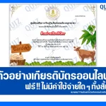เกียรติบัตรออนไลน์ฟรี ทำข้อสอบวัดระดับความรู้ เรื่อง โครงการชั่งหัวมัน ตามพระราชดำริ 2026